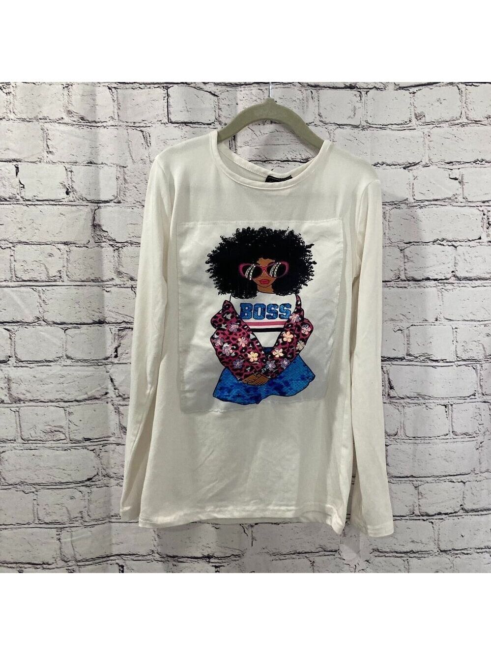 5 for $10 Girls "BOSS" long sleeve shirt Size S